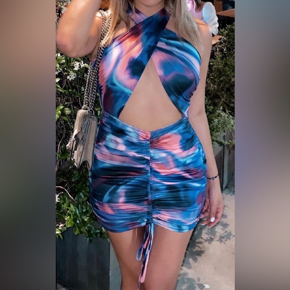 Fashion nova tie dye mini dress